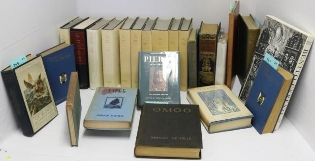 Appraisal: HARD BOUND BOOKS BY HERMAN MELVILLE OR RELATEDTO WHALING TO