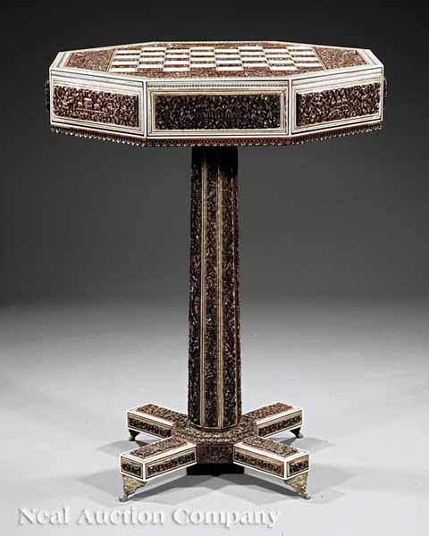 Appraisal: A Fine Anglo-Indian Carved Rosewood Sandalwood and Inlaid Ivory Chess