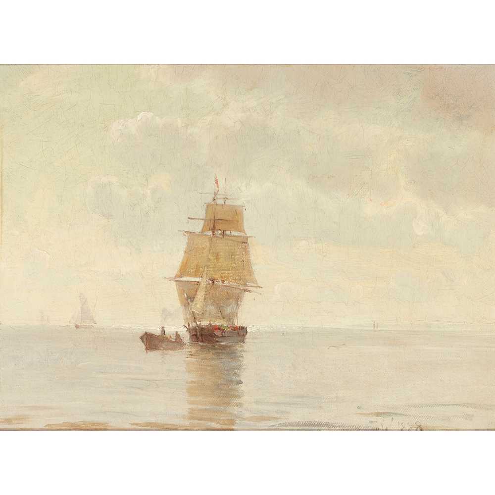 Appraisal: FREDERIK JULIUS AUGUST WINTHER DANISH - SHIPPING IN CALM SEAS