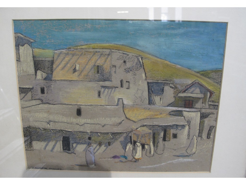 Appraisal: ALEXANDER GRAHAM MUNRO RSW Chalk and pastel 'A Village Algiers'