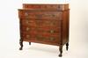 Appraisal: DRESSER - Federal period figured mahogany six drawer chest Recessed