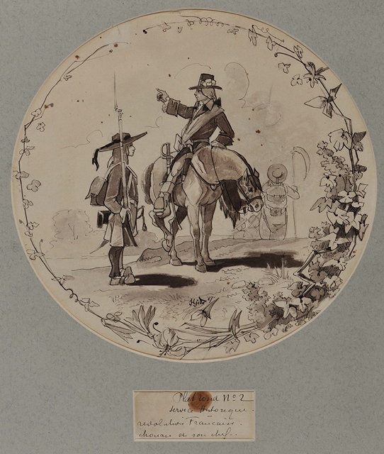 Appraisal: A TH CENTURY FRENCH DESIGN FOR A DINNER PLATE titled