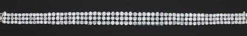 Appraisal: DIAMOND BRACELET ca White gold Classic three-row Rivi re bracelet