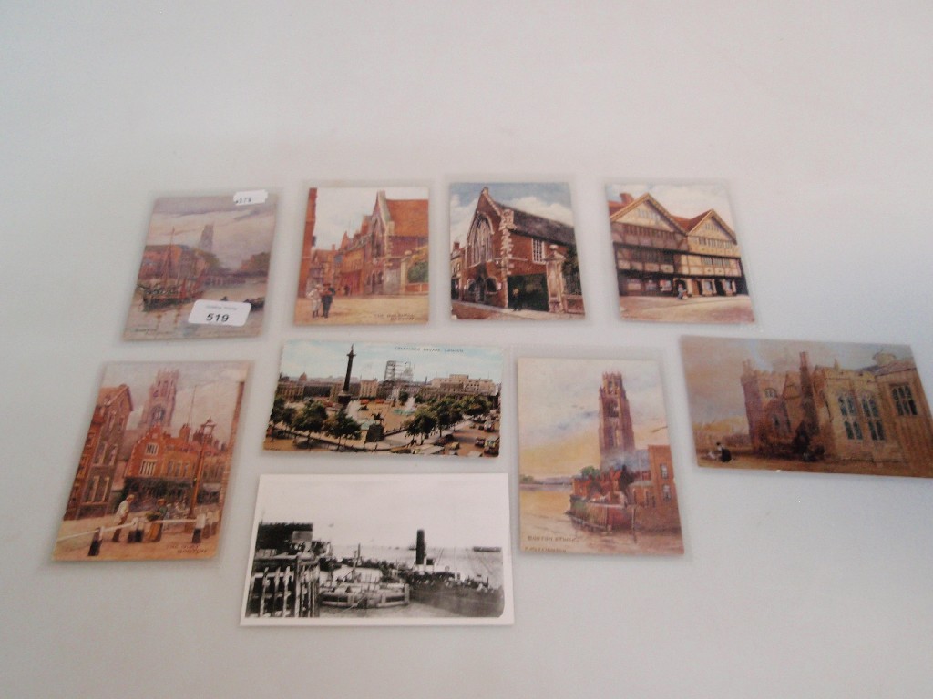 Appraisal: Six Early th Century Postcards of Boston Lincolnshire and others