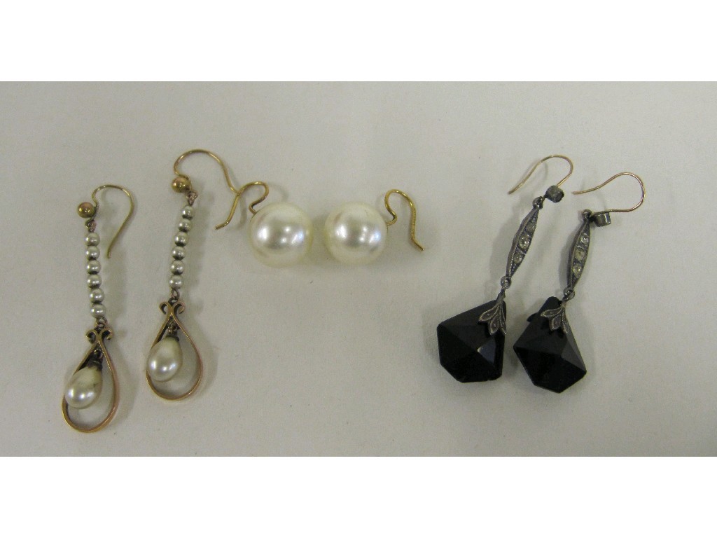 Appraisal: Lot comprising a pair of Ciro pearl stud earrings and