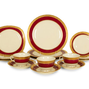 Appraisal: A Czech Porcelain Dinner Service th Century with gilt and