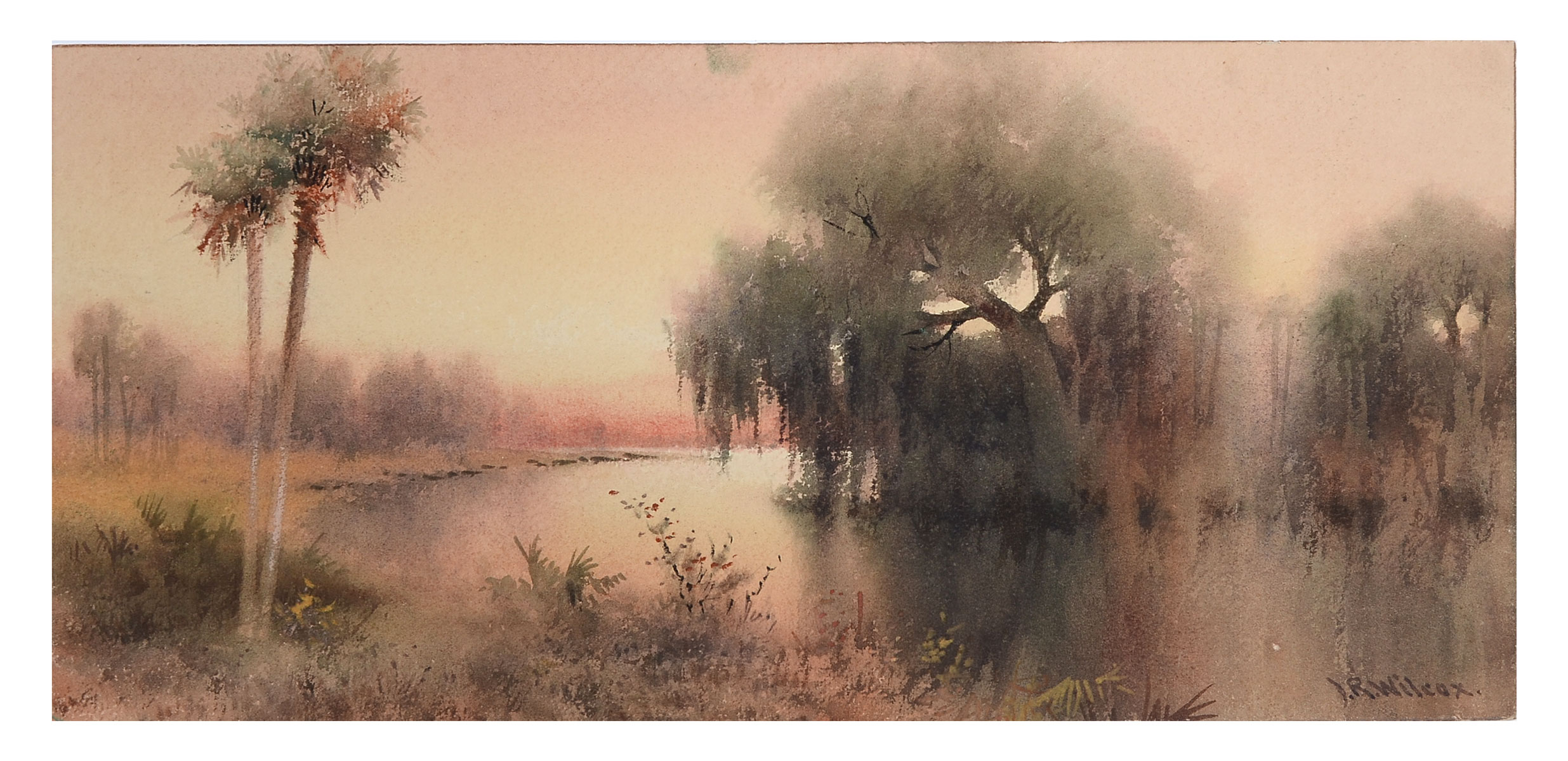 Appraisal: WILCOX James Ralph American - Misty Tomoka River Watercolor ''