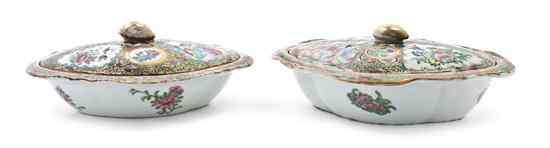 Appraisal: Two Rose Medallion Covered Entrees each of oval form with