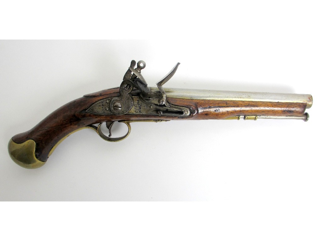 Appraisal: A Tower flintlock pistol the butt with brass pommel the