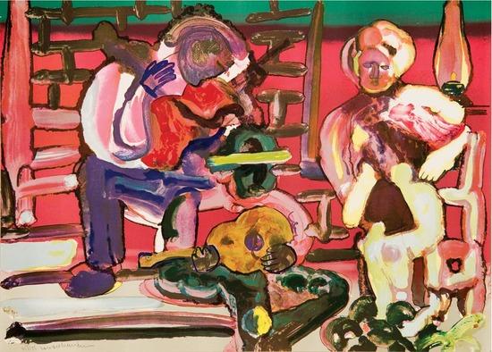 Appraisal: Romare Bearden - louisiana serenade g r lithograph printed in