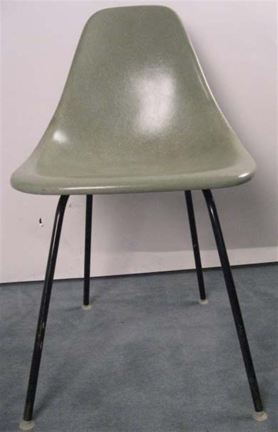 Appraisal: Cole Steel Fiberglass Chair with cushioned metal frame