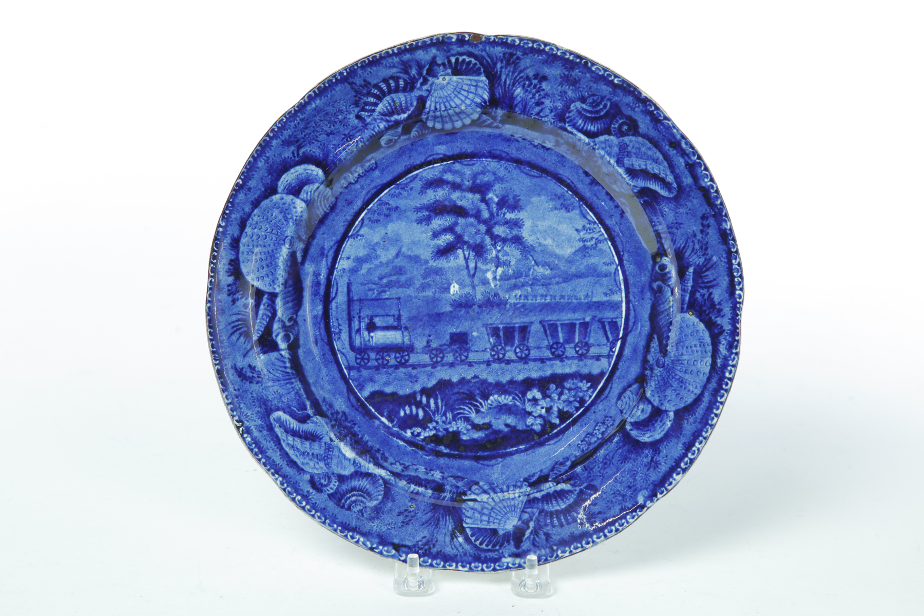 Appraisal: HISTORICAL BLUE STAFFORDSHIRE PLATE England nd quarter- th century Level