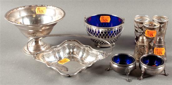 Appraisal: Assortment of American sterling and Mexican silver table articles including