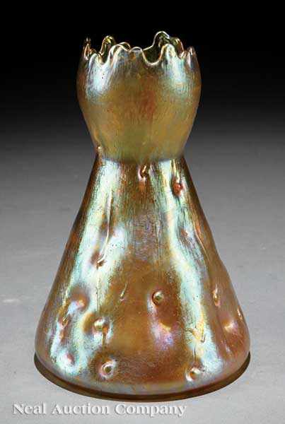 Appraisal: A Loetz Astartig Iridescent Glass Vase c of golden color