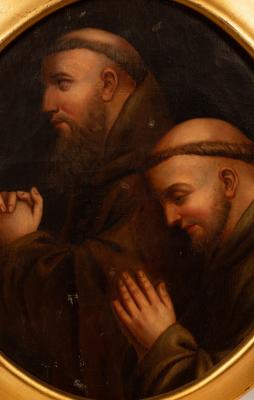 Appraisal: Italian School th Century Monks Praying oil on canvas cm