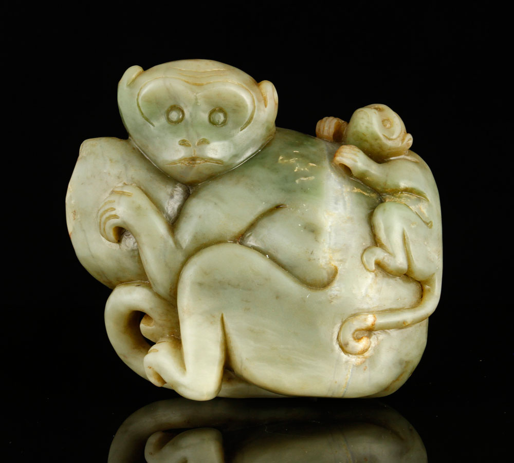 Appraisal: - Chinese Hardstone Monkey Sculpture of a monkey China hardstone