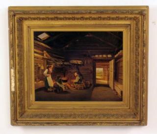 Appraisal: F HOLZ TH C EUROPEAN OIL ON CANVAS PAINTING TH