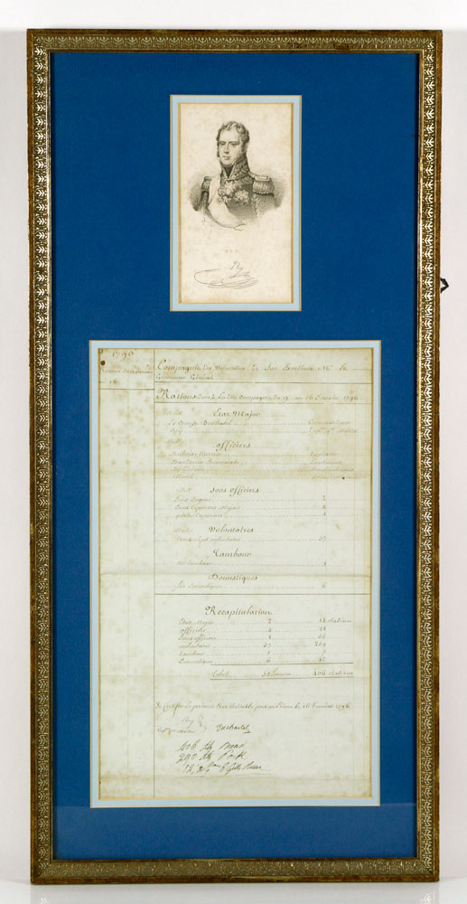 Appraisal: - Military Document Signed by Michel Ney Military document signed