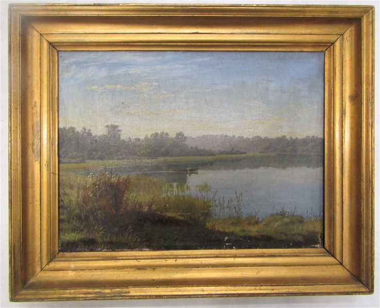 Appraisal: JENS ERIK CARL RASMUSSEN OIL ON CANVAS Dutch - River