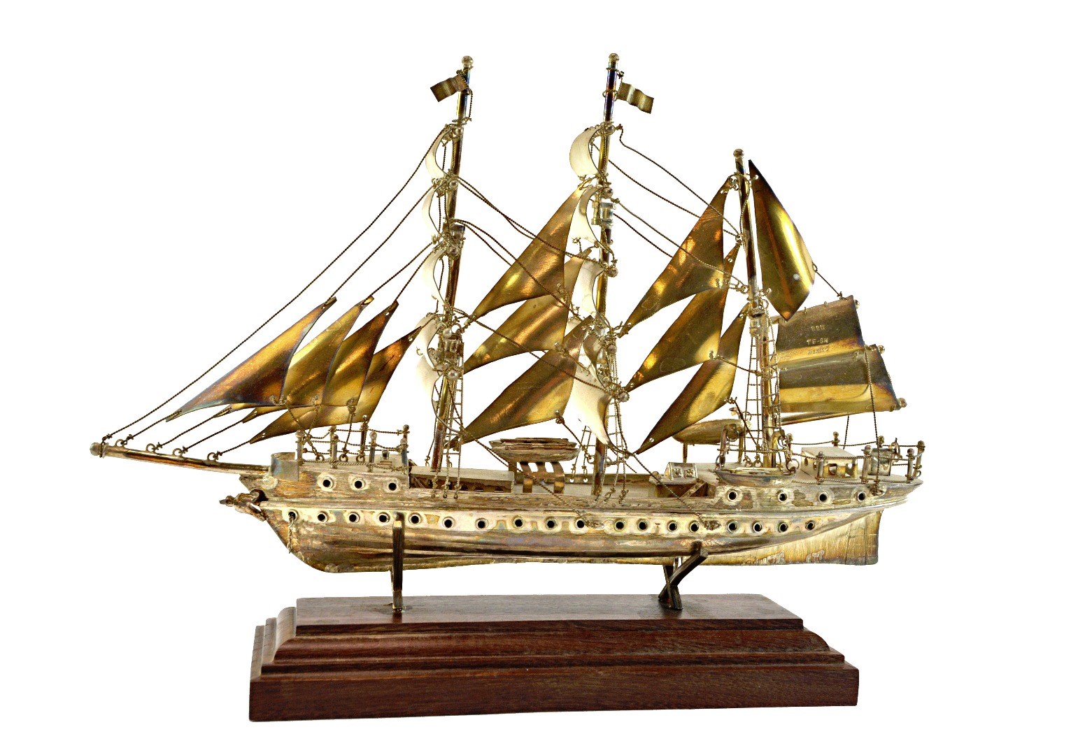 Appraisal: A Mexican model of a three masted sailing ship with