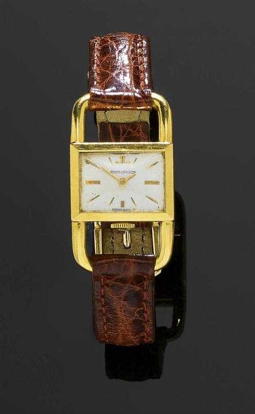 Appraisal: LADY'S WRISTWATCH JAEGER LECOULTRE s Yellow gold Etrier model Rectangular