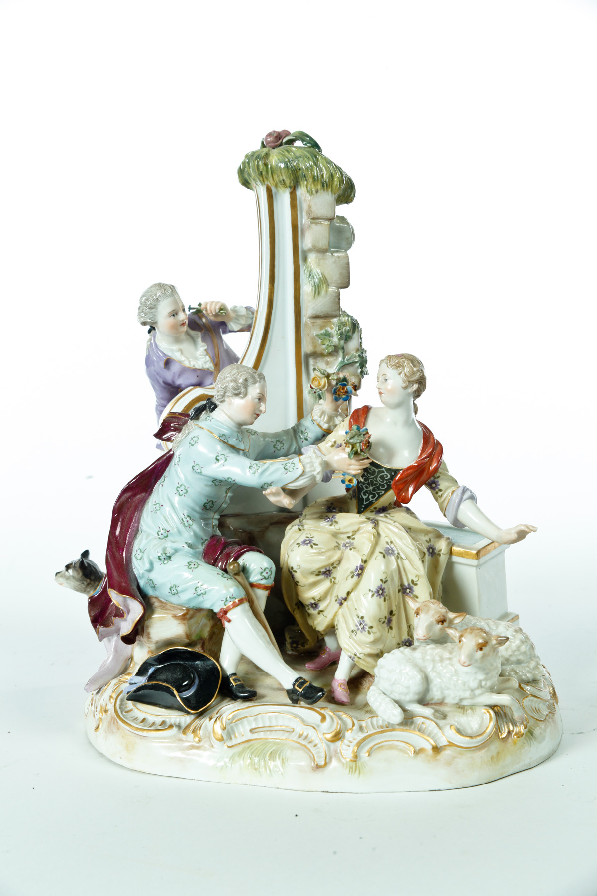 Appraisal: MEISSEN FIGURAL GROUP WITH SHEPHERDS Germany late th-early th century