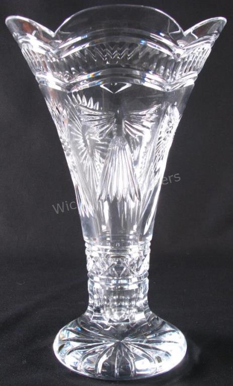 Appraisal: Waterford 'Millennium' Crystal Statement Vase monumental vase depicting all five