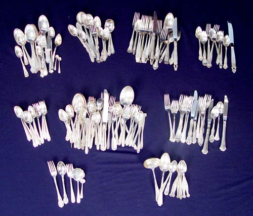 Appraisal: ESTATE LOT OF ASSORTED STERLING FLATWARE To include approx assorted