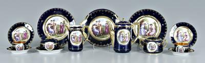 Appraisal: Angelica Kaufmann style porcelain pieces transfer and hand painted exterior