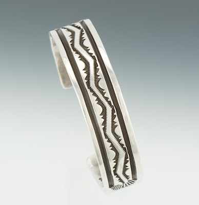 Appraisal: A Signed Darin Bill Sterling Silver Cuff Bracelet Sterling silver