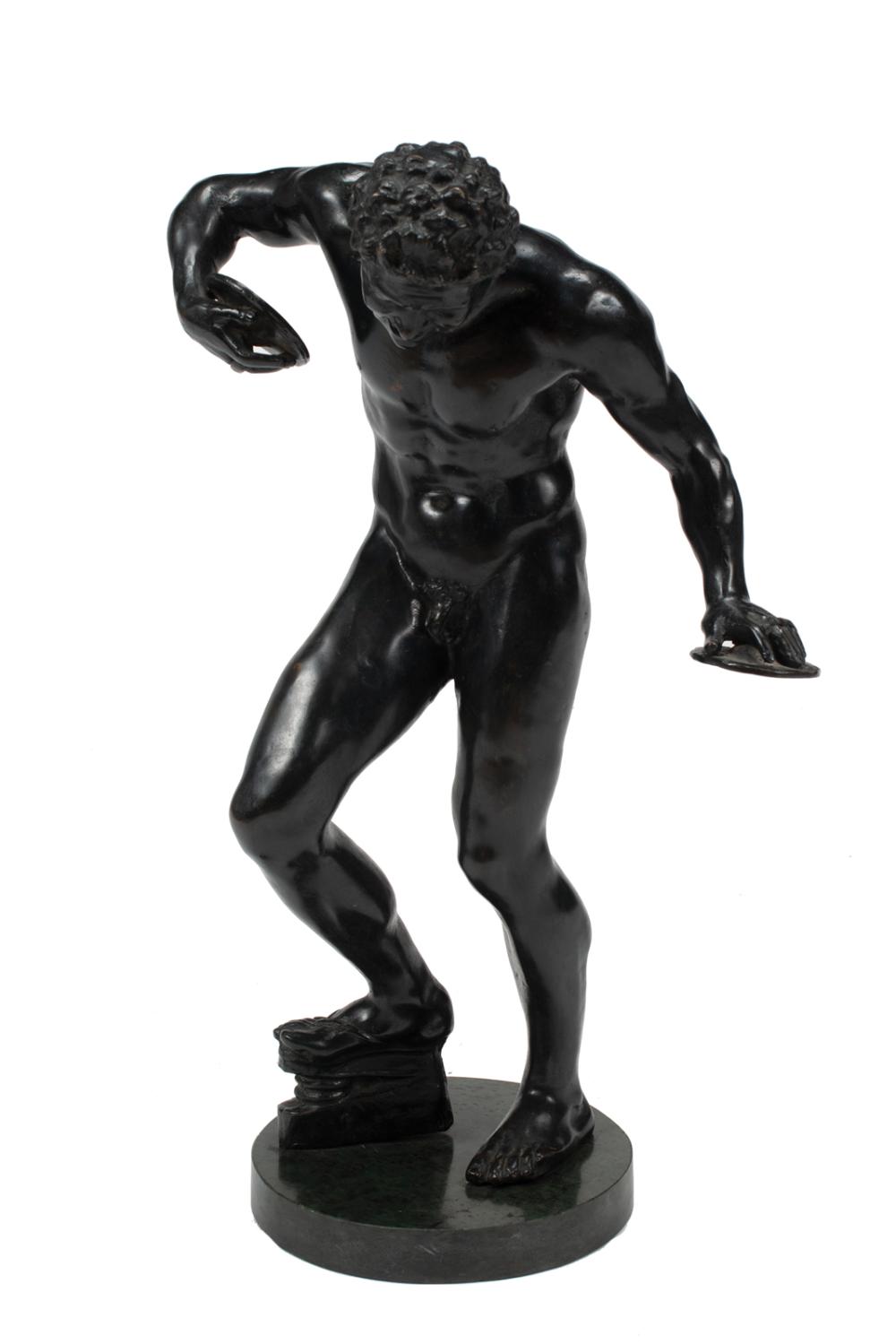 Appraisal: Bronze Figure of the Dancing Faun after the antique now