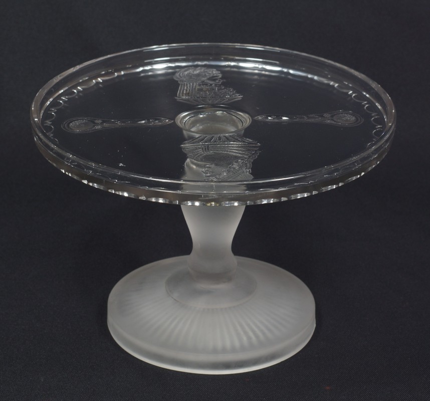 Appraisal: Actress pattern glass cake plate d h