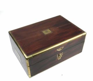 Appraisal: English Mahogany and Brass Box English mahogany and brass box