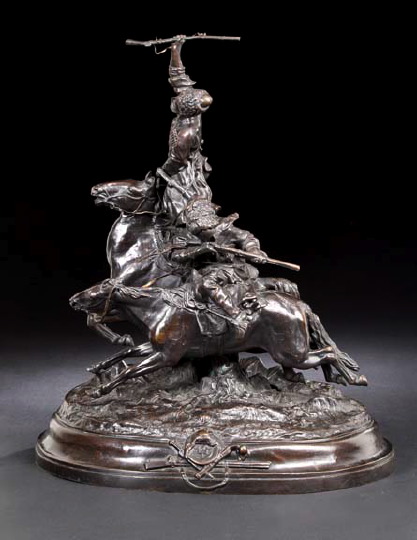 Appraisal: Fine Large and Rare Eugene-Alexandre Lanceray Russian - Patinated Bronze