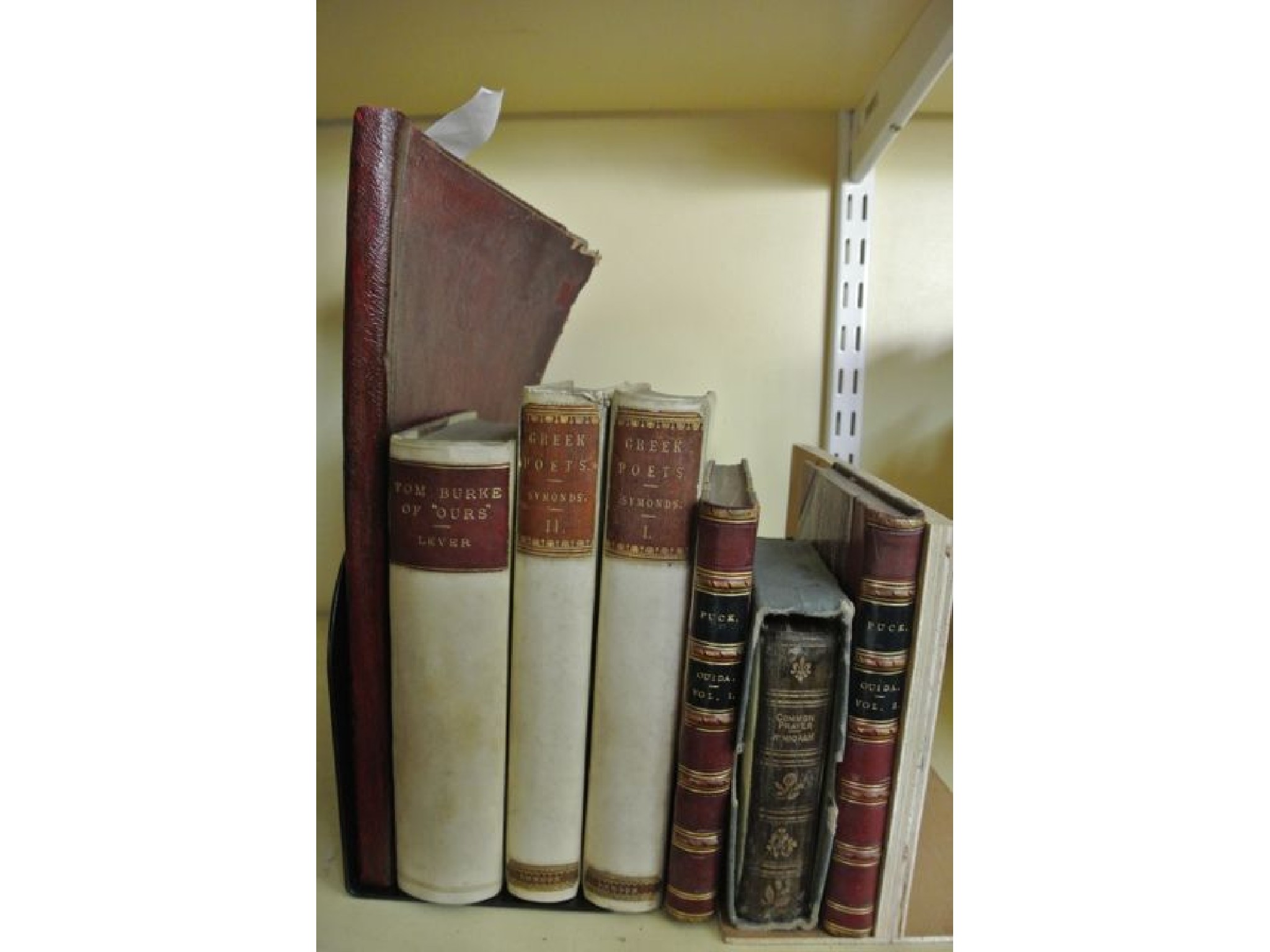 Appraisal: A small collection of leather and vellum bound books -