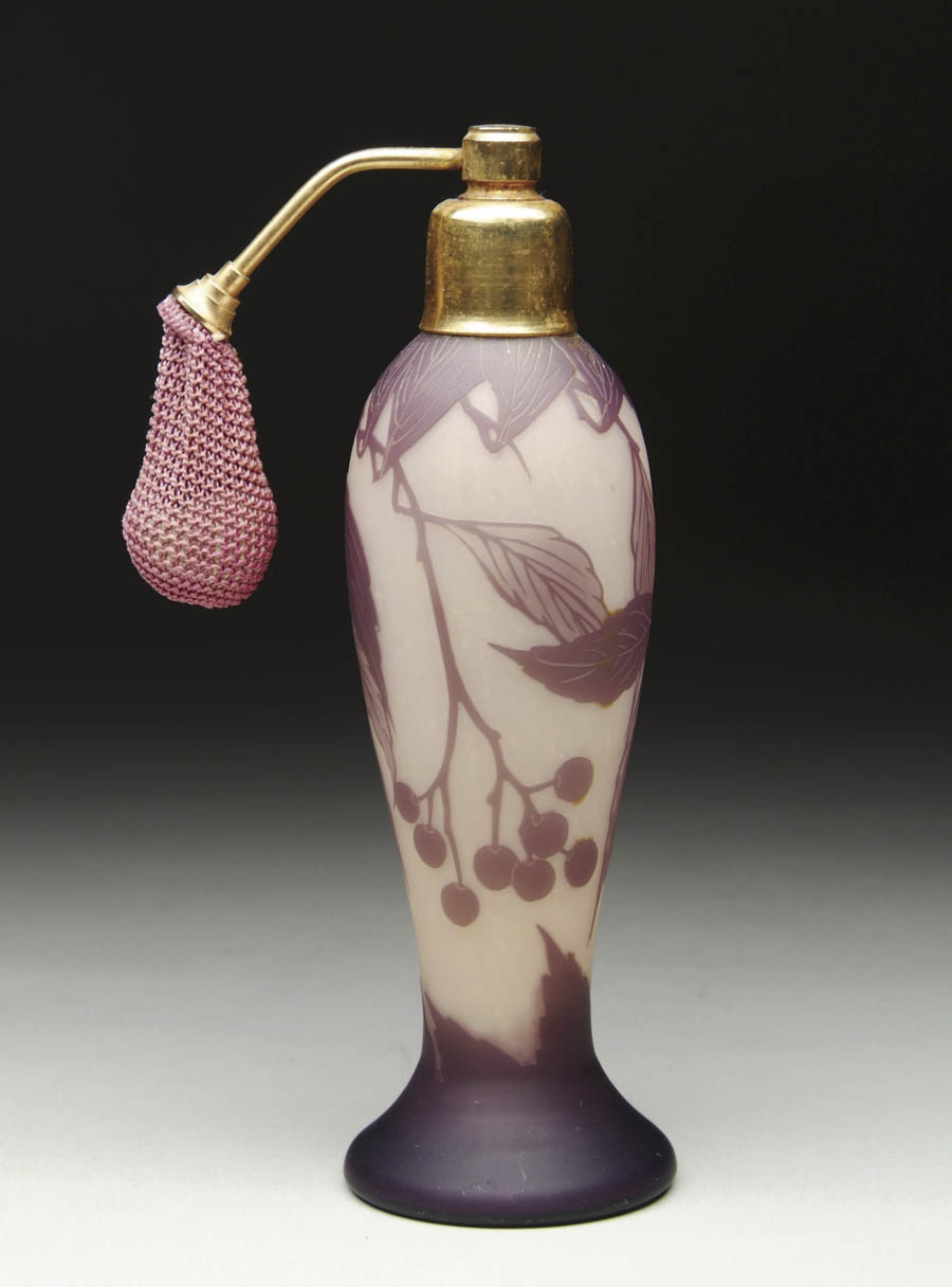 Appraisal: FRENCH CAMEO ATOMIZER Cameo atomizer has a decoration of amethyst