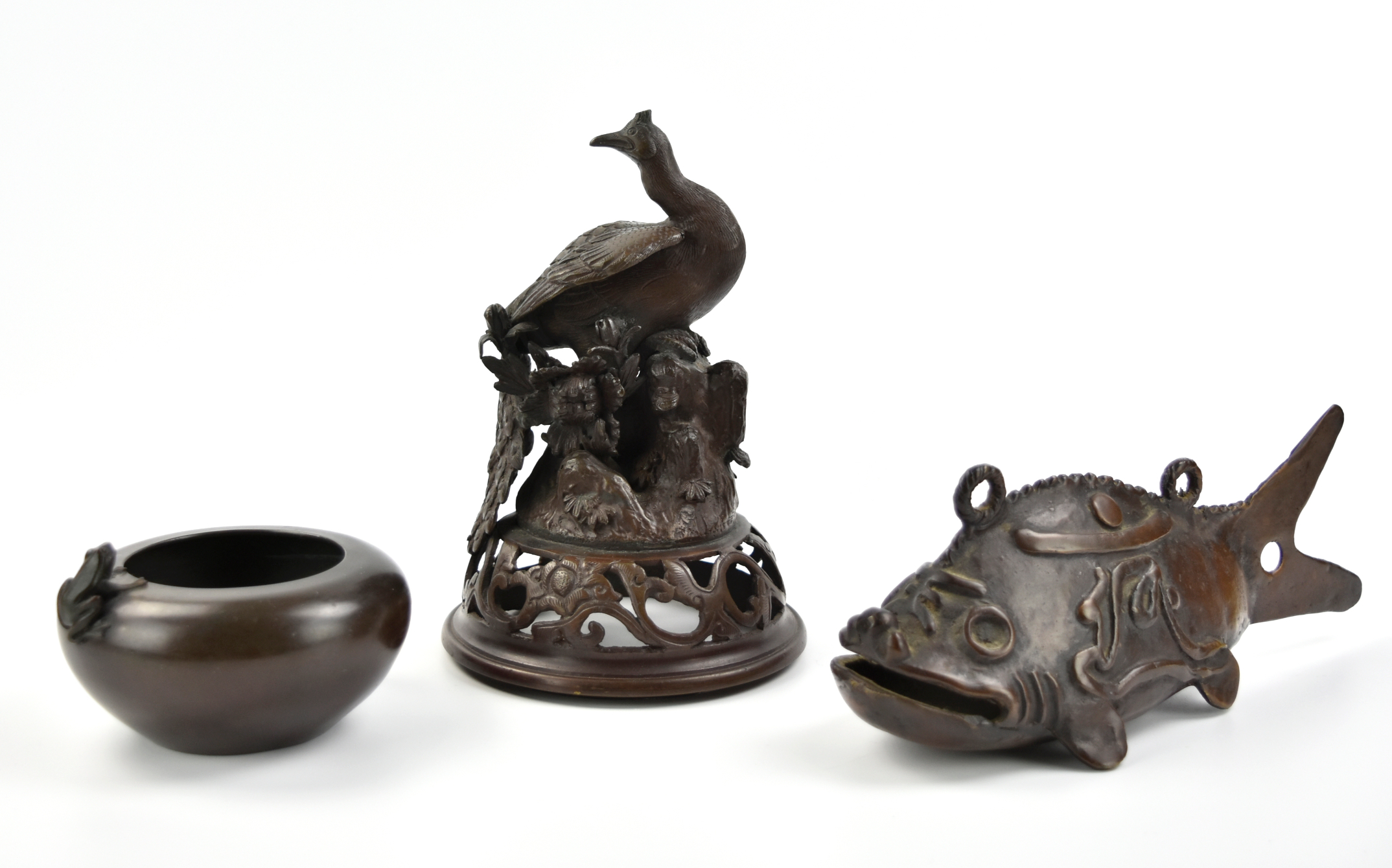 Appraisal: Japanese Meiji Period cast bronze in fish form cast in