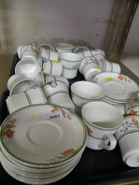 Appraisal: A Dudson extensive part tea service decorated with flowers