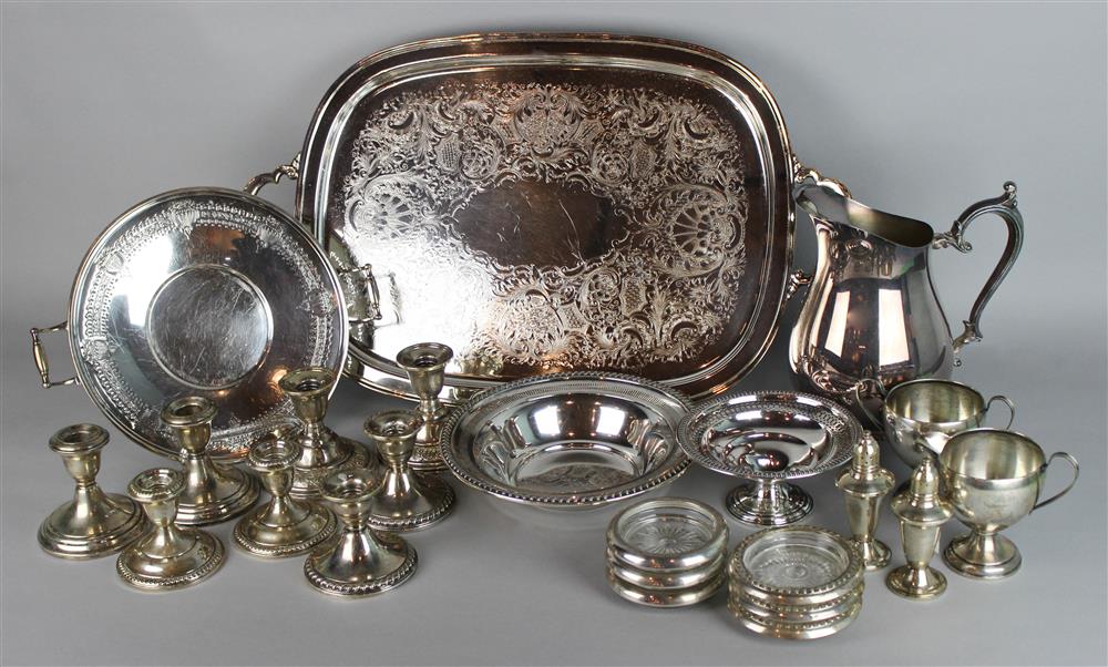 Appraisal: GROUP OF ASSORTED SILVERPLATE AND STERLING ITEMS including four pairs