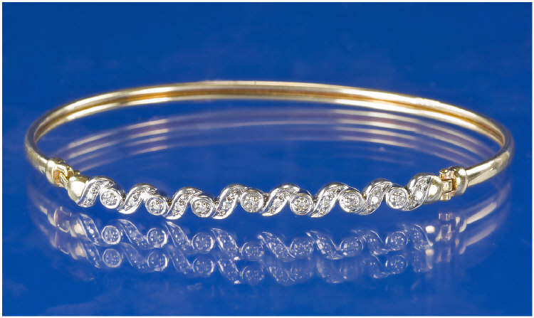 Appraisal: Carat gold Ladies Diamond Bangle