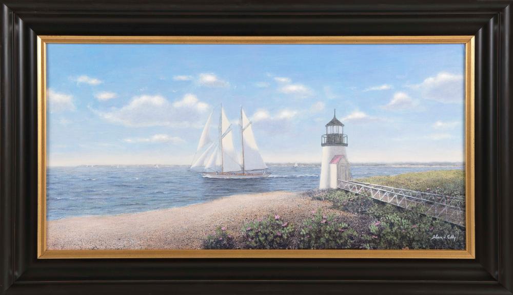 Appraisal: ALAN J EDDY MASSACHUSETTS B SAILING OFF BRANT POINT NANTUCKET