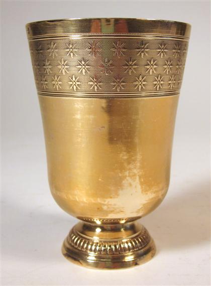 Appraisal: French silver beaker th century