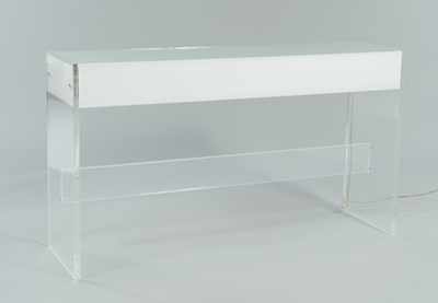 Appraisal: A Lucite Console Table Electrified for Display Apprx - x