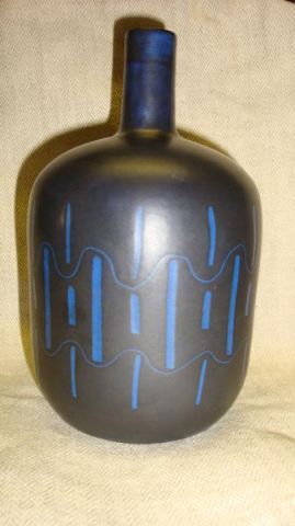 Appraisal: Signed Edward Hald Mykene Vase Signed MYKENE and initialed EH