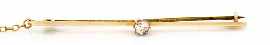 Appraisal: A ct gold diamond set bar brooch estimated diamond weight