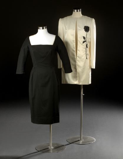 Appraisal: Two-Piece Group of Estevez-Designed Clothing comprised of a black wool