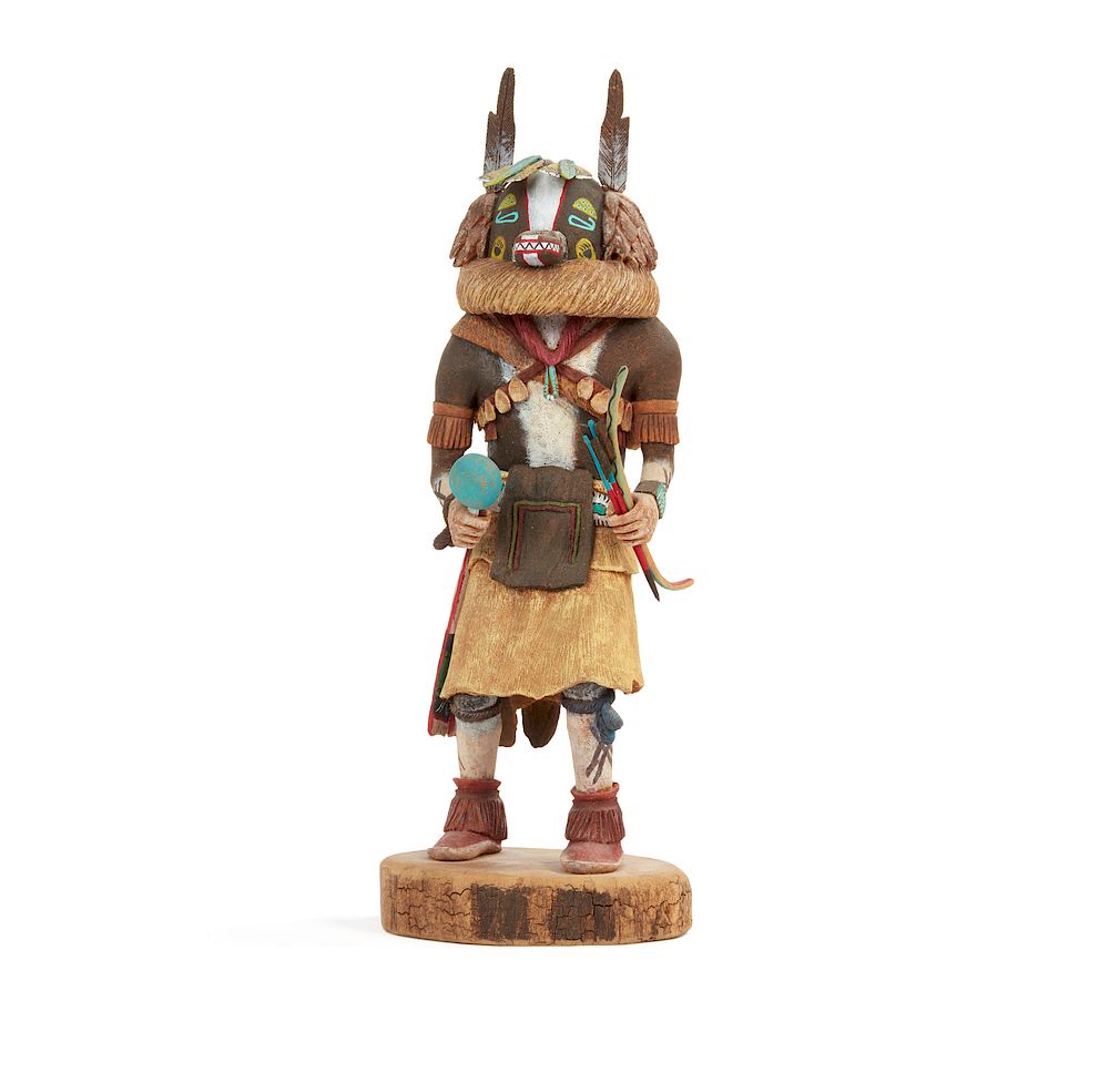 Appraisal: Hopi Badger Kachina Honan Danny Lanza Bahnimptewa Hopi Badger Kachina