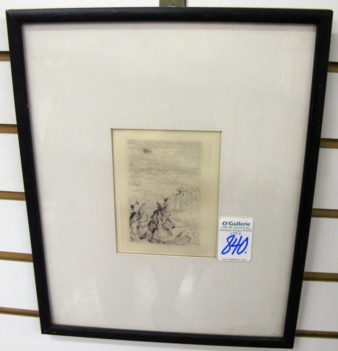 Appraisal: PIERRE AUGUSTE RENOIR French - Etching and drypoint depicting two