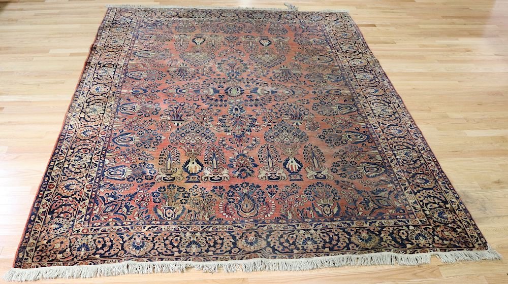 Appraisal: Antique And Finely Hand Woven Sarouk Carpet From a Great