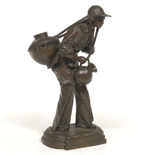 Appraisal: ATTRIBUTED TO ANATOLE JEAN GUILLOT FRENCH - L'Aguador Cast bronze